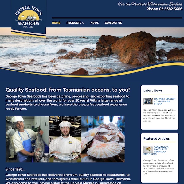 George Town Seafoods website